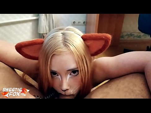 ❤️ Kitsune د هغې په خوله کې ډیک او کم تیر کړ ❤️ کیفیت پورن